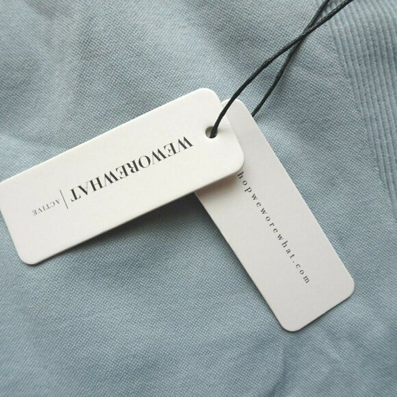 NWT WeWoreWhat Women's Ribbed Seamless Leggings Stretch Pearl Blue Active XL - Picture 6 of 12